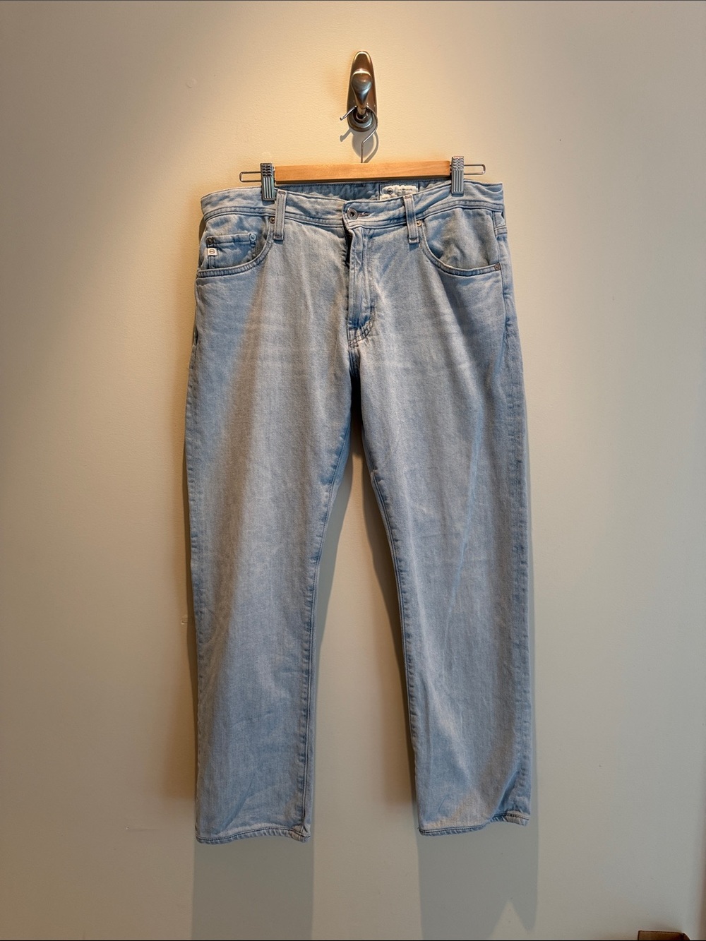 Ag Adriano Goldschmied Everett Light Blue Straight Jeans